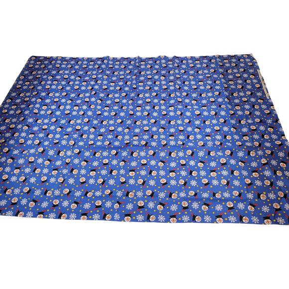 Cotton Fabric Snowman Snowflakes Stars Christmas 33" x 42" General Fabrics - Picture 2 of 11